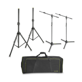 Gravity GSSMSSET1 Set of 2 Speaker & Microphone Stands with Bag